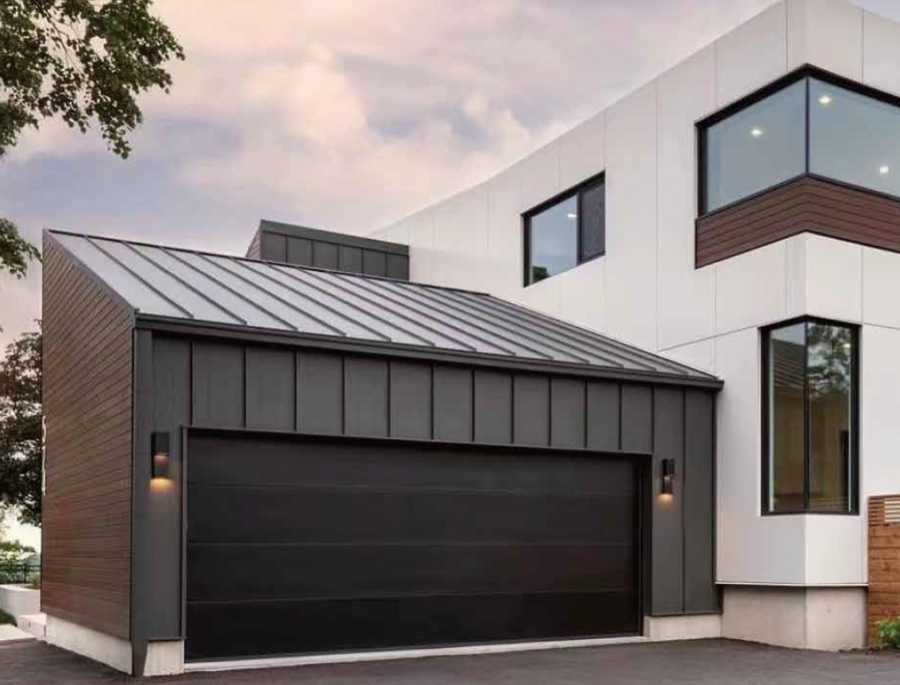 Customized residential garage door